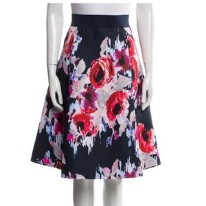Kate Spade Hazy Floral A Line Midi Skirt